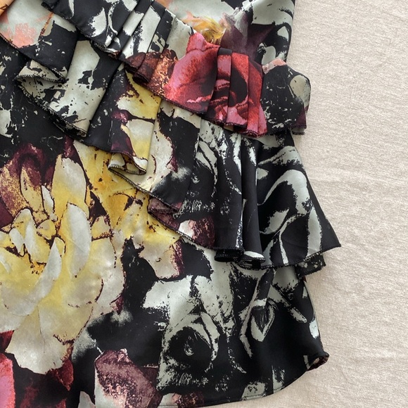 Spense | XL silky sleeveless | watercolor rose print - Picture 3 of 4